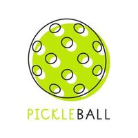 cartone animato pickleball isolato vettore illustrazione su bianca sfondo