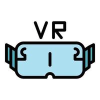 virtuale la realtà eco icona colore schema vettore