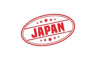Giappone francobollo gomma da cancellare con grunge stile su bianca sfondo vettore