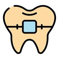 metallo bretelle icona colore schema vettore