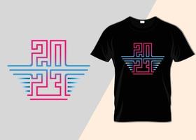 felice anno nuovo 2023 design t-shirt tipografica vettore