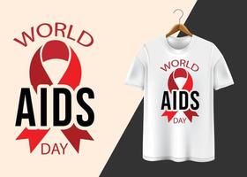 mondo AIDS giorno 1 ° dicembre maglietta design vettore