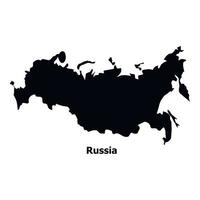 Russia carta geografica icona, semplice stile vettore