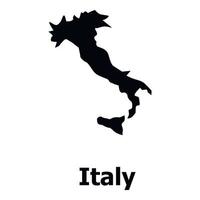 Italia carta geografica icona, semplice stile vettore