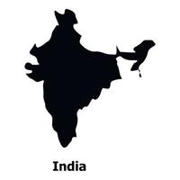 India carta geografica icona, semplice stile vettore