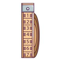 misurazione nastro icona, cartone animato stile vettore