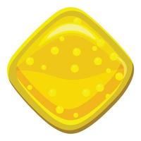 giallo caramelle icona, cartone animato stile vettore