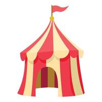 circo tenda icona, cartone animato stile vettore