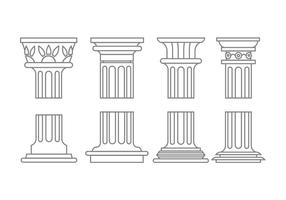 Icone colonna romana vettore