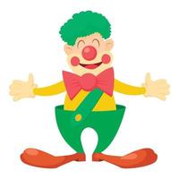 clown icona, cartone animato stile vettore