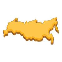 Russia carta geografica icona, cartone animato stile vettore