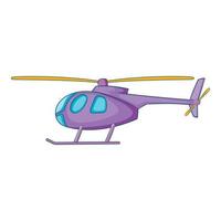 elicottero icona, cartone animato stile vettore