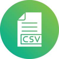 illustrazione del design dell'icona vettoriale csv