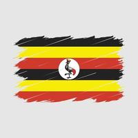 pennello bandiera uganda vettore