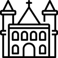 linea icona per parrocchia vettore