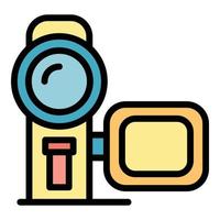 tasca videocamera icona colore schema vettore