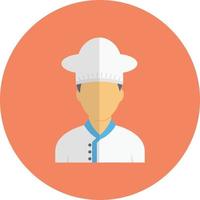 illustrazione vettoriale dello chef su uno sfondo. simboli di qualità premium. icone vettoriali per il concetto e la progettazione grafica.