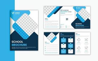 formazione scolastica a5 trifold opuscolo design modello, scuola ammissione multipagina trifold vettore