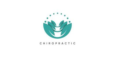 chiropratica logo design vettore con creativo astratto stile