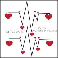 illustrazione di un' cuore San Valentino giorno felice san valentino giorno. vettore illustrazione isolato su bianca sfondo