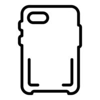 paraurti Telefono Astuccio icona schema vettore. smartphone copertina vettore