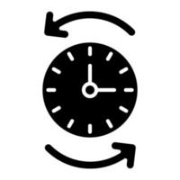 icona del glifo di rilevamento del tempo vettore