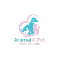 animale e animale domestico logo disegni vettore