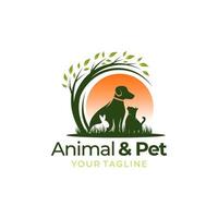 animale e animale domestico logo disegni vettore