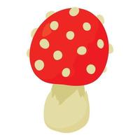 amanita edulis icona, cartone animato stile vettore