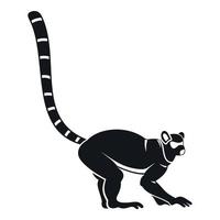 lemure scimmia icona, semplice stile vettore