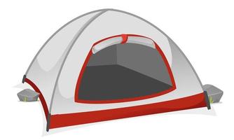 campeggio viaggio tenda attrezzatura cartone animato ,vettore illustrazione vettore