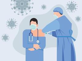 corona virus vaccinazione medico vettore