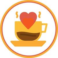 cuore caffè vettore icona design
