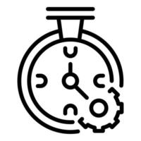 orologio produttività icona schema vettore. attività commerciale squadra vettore