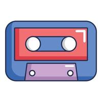 cassete nastro icona, cartone animato stile vettore
