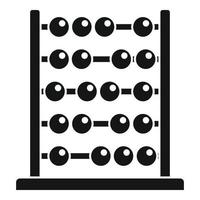 abaco giocattolo icona semplice vettore. matematica calcolatrice vettore
