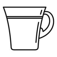 bevanda boccale icona schema vettore. caffè tazza vettore