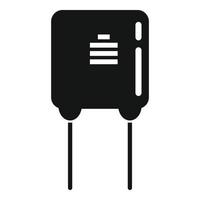 condensatore icona semplice vettore. elettrico componente vettore