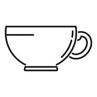 caldo caffè espresso tazza icona schema vettore. ristorante caffè vettore