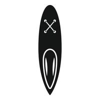 sport cenare tavola icona semplice vettore. Surf In piedi vettore