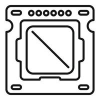 processore tecnologia icona schema vettore. processore circuito vettore
