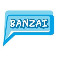 banzai icona, pop arte stile vettore