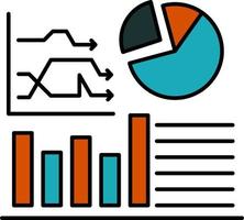 grafico successo diagramma di flusso attività commerciale piatto colore icona vettore icona bandiera modello