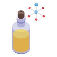 cosmetico liquido icona isometrico vettore. maschera Prodotto vettore