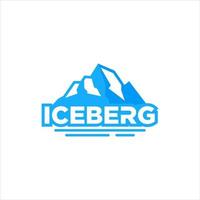 semplice iceberg montagna logo natura vettore