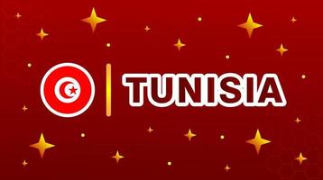 tunisia bandiera con stelle su rosso marrone sfondo. vettore
