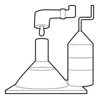 fabbrica laboratorio icona, schema stile vettore