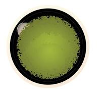 superiore Visualizza matcha tè icona cartone animato vettore. verde polvere vettore