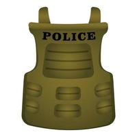 protettivo polizia veste icona cartone animato vettore. antiproiettile armatura vettore