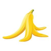 Banana pelle icona cartone animato vettore. frutta spazzatura vettore